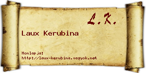 Laux Kerubina névjegykártya